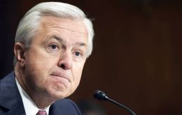 Wells Fargo said Stumpf, 63, was retiring and would be replaced as chief executive by President and Chief Operating Officer Tim Sloan, 56. (Pic AP)
