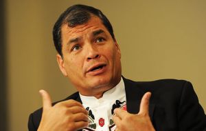 “For the good of the United States and the world ... I would like Hillary to win,” Rafael Correa told broadcaster Russia Today last month.