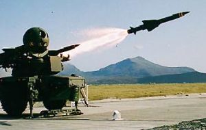 UK forces in Falklands have started military exercises including firing the Rapier short range missiles 