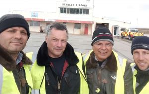 The four friends who also happen to be civilian pilots spent time visiting battle fields and the cemeteries 