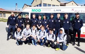 At MPA before boarding the aircraft that took players and coach to Punta Arenas 