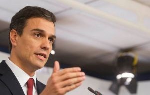 Pedro Sánchez, the PSOE party secretary general resigned over the abstention  issue in early October