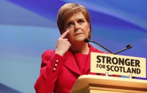 “Let me be clear -- I recognize and respect the right of England and Wales to leave the EU. This is not an attempt to veto that process,” Sturgeon told reporters.