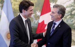 Canadian Prime Minister Justin Trudeau due in Buenos Aires enroute to Lima