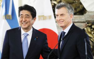 “PM Abe highly commended President Macri for taking active steps for driving the country toward economic and political transformation,” the statement said.