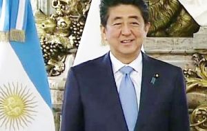 “On the economic level, Japanese companies have a great deal of interest in Argentina, which has enormous potential,” the Japanese prime minister said 