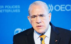 “The global economy has the prospect of modestly higher growth, after five years of disappointingly weak outcomes,” said OECD Secretary General Angel Gurria.
