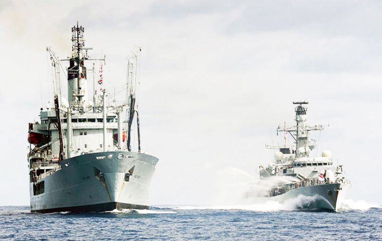 The Type 23 Frigate HMS Portland is making its first visit to Chile along with Royal Fleet Auxiliary RFA Gold Rover. 