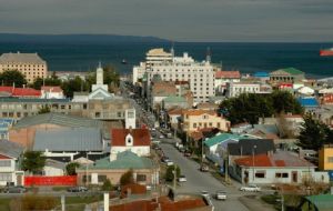 Punta Arenas, capital of Magallanes, a hub for cruise tourism and supplying Antarctica bases during summer months 
