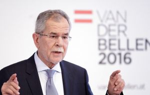 Van der Bellen said Austria’s possible withdrawal from the EU could result in a flood of “right-wing populism”