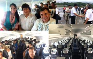 President Evo Morales flew aboard the LAMIA airplane a fortnight before the crash but says he did not know the airline was Bolivian.