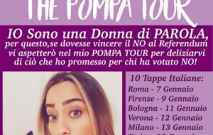 Italian model says she will deliver her promise to “No” voters, unlike Madonna 