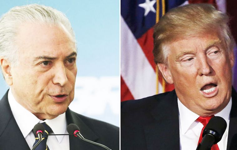 “Temer and Trump agreed to launch, immediately after the swearing in of the new American president, an agenda for Brazil-U.S. growth,” the statement said.