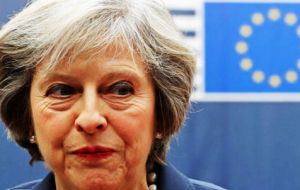 Mrs. May attended a European Council summit meeting in Brussels on Thursday, but then left without answering any questions on the UK's break with the EU.