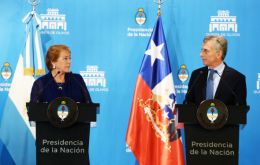 “We are very interested in seeing Mercosur and Argentina become part of the Pacific Alliance,” Bachelet said at a news conference in Buenos Aires