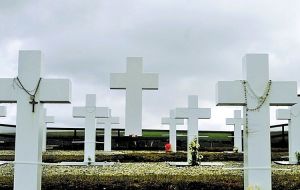 The document signed extends a mandate to the Red Cross for the identification of Argentine soldiers buried in Darwin cemetery on the Falklands