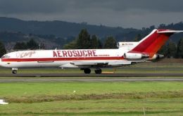 An Aerosucre Boeing 727 freighter crashed right after takeoff killing 4 of the 5 people onbard