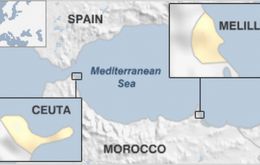Ceuta and Melilla are Spanish enclaves, sitting on the northern shores of Morocco's Mediterranean coast. They are the EU's only land borders with Africa.