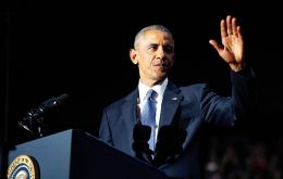 Capping his eight years in the White House, Obama returned to his adoptive hometown of Chicago to recast his “yes we can” campaign credo as “yes we did”.