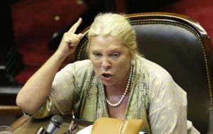 Lower House foreign affairs committee chair Elisa Carrió has warned Malcorra that oil and fisheries agreements must be sent for discussion to Congress