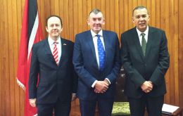 British High Commissioner Tim Stew, MLA Ian Hansen and Trinidad and Tobago's president Anthony Carmona 
