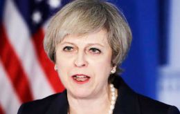 Mrs. May said: ”It is in our interests, Britain and America, to stand strong together to defend our values, our interests and the very ideas in which we believe.(Pic AP)