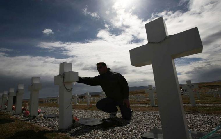 Falklands' Police are appealing for anyone who has visited the cemetery during December/January to contact them. 