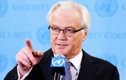 “With regard to the position of UK, I want to advise: give back the Malvinas, Gibraltar, return the annexed part of Cyprus, return the Chagos”, said Churkin