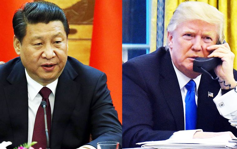 The telephone conversation with president Xi on Thursday night was the first between the two since Mr Trump took office on 20 January