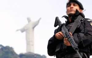 Police are classified as military and barred from going on strike, but to get around the law female relatives of officers blocked the entrances to several Rio police bases