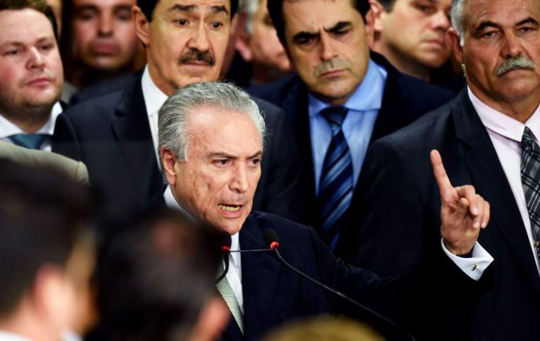 Temer who said nothing in public about the crisis all week, called the situation “unacceptable”, adding demonstrators “cannot hold the Brazilian people hostage.”