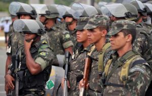 Riots have broken out in Rio in the past during state legislature votes on austerity measures. Most Rio officers appeared to be at work on Monday