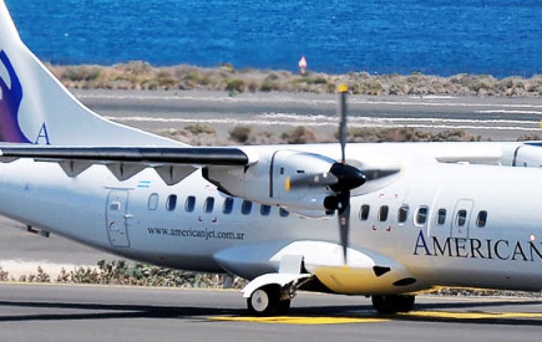 American Jet operates from the Juan Domingo Peron airport of Neuquén City 