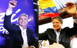 Moreno led the field in Sunday's election with 39.4% of votes, while Lasso finished second at 28.1%. Moreno fell just short of the 40% threshold needed