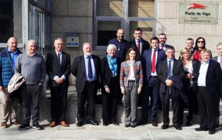 The Falklands delegation with Vigo port Authority officials 
