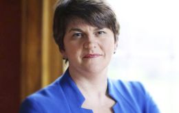 First Minister Arlene Foster shared power in an uneasy alliance with their Irish nationalist Sinn Fein opponents, led by party president Gerry Adams.