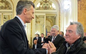 ”He (Macri) called on Friday to reprehend me, he's a stubborn kid, bad tempered” said union leader Luis Barrionuevo. 