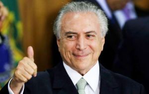 “We have won back international credibility,” Temer said on Twitter, celebrating “success in the airport auction.” 