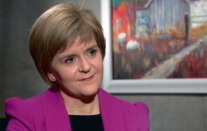 Sturgeon wants a second referendum ahead of the UK's EU departure to give Scotland a choice between a “hard Brexit” and becoming an independent country