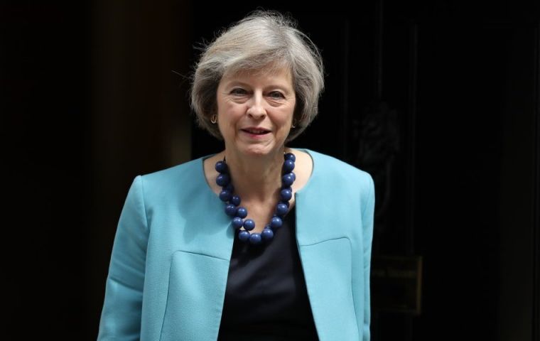 Earlier in the day, May stressed the importance of maintaining Britain's “strength and stability” as Britain prepares to leave the European Union.