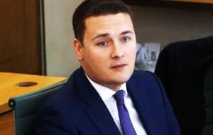 The question was asked by Wes Streeting, MP for Ilford North, who visited the Falkland Islands last month in a delegation of four MPs.