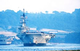 Falklands flagship HMS Hermes was decommissioned last month and is heading towards the scrap heap. 