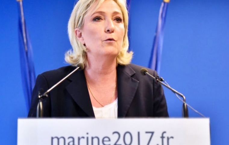 Marine Le Pen told a rally that recent immigration of largely Middle Eastern and North African migrants is a “tragedy for France” 