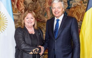 The Argentine minister while in Brussels also held an interview with her peer Didier Reynders to prepare a state visit of president Macri to Belgium 