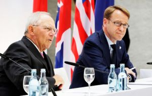 German Finance Minister Wolfgang Schäuble and Bundesbank President Jens Weidmann said there was wide agreement about the importance of free trade.