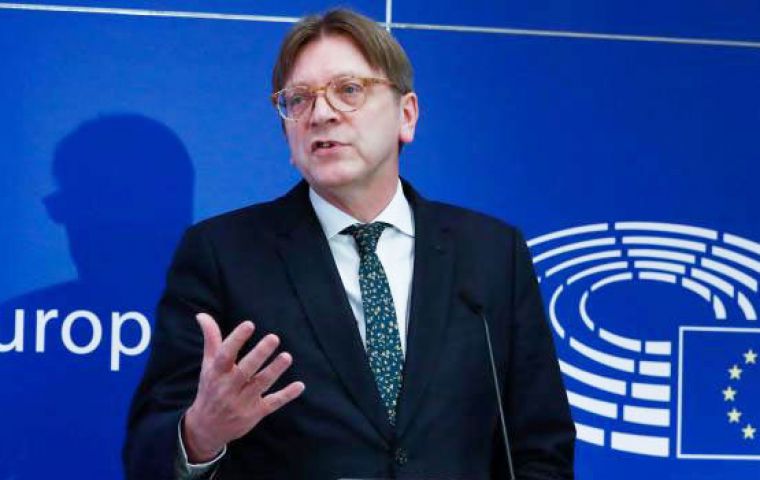 Verhofstadt Brussels believed chances of a deal were being eroded by PM May's “tough negotiating red lines” and lack of “political room for manoeuvre”