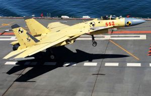 China's defense ministry had anticipated the carrier would displace 50,000 tons, use conventional propulsion and carry China's indigenous J-15 aircraft