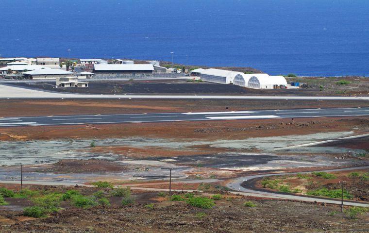 “For those who heard that the Ascension runway may be patched within a couple of weeks, sorry not true, it's going to be closed for a considerable period of time”  (Pic P. and J. Grimshaw)  