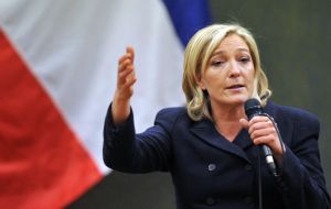 Le Pen's campaign hit a hurdle when it emerged that she had copied parts of a fiery May 1 speech from one in April by Francois Fillon, the conservative candidate 
