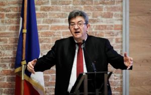 Communist-backed Melenchon, head of France Insoumise movement, scored more than seven million votes and finished fourth in the election's first round on April 23.